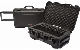 Nanuk 9356UP1 935 6 Up Pistol Case Black Polymer with Closed-Cell Foam Padding 22" L x 14" W x 9" H Interior Dimensions