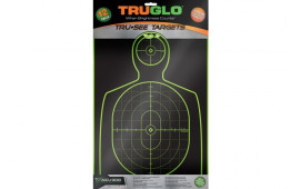 TRUGLO TRU-SEE Self Adhesive Targets - Handgun 12x18 Green 12 Pack