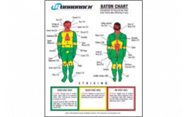 Monadnock 5004 Baton Trauma Zone Poster and Quick Reference Tool