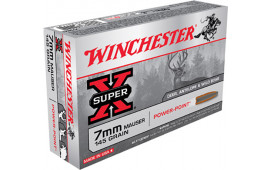 Winchester Ammo X7MM1 Super-X 7X57mm Mauser 145 GR Power-Point - 20rd Box