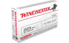 Winchester Ammo USA223R3 Best Value .223/5.56 NATO 62 GR Full Metal Jacket - 20rd Box