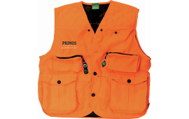 Primos 65702 Gunhunter's Hunting Vest Large Blaze Orange Features Compass & LED Light