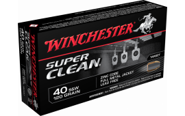 Winchester Ammo W40SWLF Super Clean 40 Smith & Wesson 120 GR Full Metal Jacket - 50rd Box