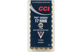CCI 951 Varmint 17 Hornady Magnum Rimfire (HMR) 16 GR TNT Hollow Point - 50rd Box