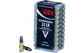 CCI 957 22 LR Suppressor 22 Long Rifle (LR) 45 GR Lead Hollow Point - 50rd Box