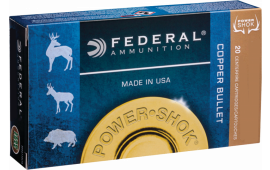 Federal 300WSM180LFA Power-Shok 300 Winchester Short Magnum (WSM) 180 GR Copper Hollow Point - 20rd Box