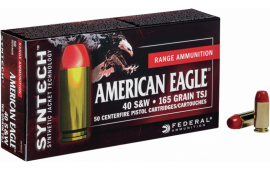 Federal AE40SJAP1 American Eagle Syntech Action Pistol 40 Smith & Wesson (S&W) 205 GR Total Synthetic Jacket (TSJ) - 50rd Box