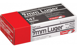 Aguila 1E097719 9mm Luger 147 GR Full Metal Jacket Flat Point - 50rd Box