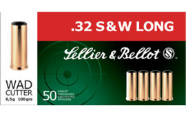 Sellier & Bellot SB32SWLA 32 S&W Lead Round Nose 100 GR - 50rd Box