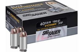Sig Sauer E40SW220 V-Crown 40 S&W 180 GR Jacketed Hollow Point - 20rd Box