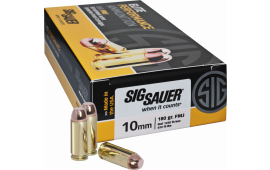 Sig Sauer E10MB1-50 Full Metal Jacket 10mm 180 GR FMJ - 50rd Box