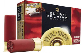 Federal PFC15700 Vital-Shok 12GA 3" Buckshot 12 Pellets 00 Buck - 5sh Box
