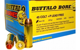 Buffalo Bore Ammunition 3G/20 45 Colt +P Lead-Free Barnes XPB 225 GR - 20rd Box