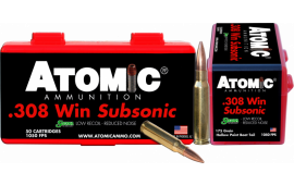 Atomic 00430 Subsonic 308 Winchester/7.62 NATO 175 GR SubSonic - 50rd Box
