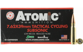 Atomic 00474 Tactical Cycling Subsonic 7.62x39mm 220 GR Hollow Point Boat Tail - 50rd Box