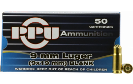 PPU PPB9L Blank 9mm Luger - 50rd Box