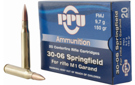 PPU PP3006G Standard Rifle 30-06 150 GR Full Metal Jacket - 20rd Box
