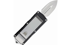 CobraTec Knives BLKOTFMC Money Clip  1.75" OTF Plain D2 Steel Blade/Black Aluminum Handle Includes Pocket Clip