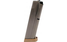 Beretta USA OEM 9mm 17rd Magazine For Beretta M9A3, Black/Tan Floorplate