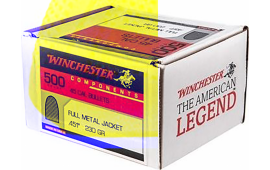 Winchester Ammo  Centerfire Handgun Reloading 45 Cal .451 230 gr Full Metal Jacket (FMJ) 500 Per Box