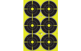 EZ-Aim 15355 Splash Reactive Target Bullseye Paper Hanging 12.50" W X 18.25" H Black/Yellow 8 Per Pkg