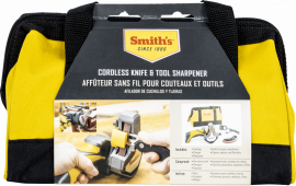 Smiths Products 50969 Knife & Tool Sharpener Cordless Hand Held Fine/Medium/Coarse Ceramic Sharpener Gray/Yellow