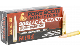 Fort Scott Munitions 300-190-SCVSS 300 Blackout 115 GR Subsonic - 20rd Box