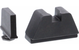 AmeriGlo GL470 Tall Suppressor Height Sight 2XL Black Serrated Front, Flat Black Rear Black Frame for Most Glock Gen1-5 (Except 42,43)