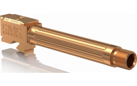 CMC Triggers 75513 Match Precision Fluted Barrel compatible with Glock 17 Gen 3&4 9mm 4.48" TB 416rd Stainless Steel Bronze