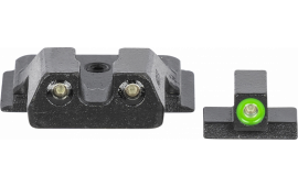 Meprolight USA 417703111 Mepro Hyper-Bright Self-Illuminated Sights Fixed Tritium Green Front & Rear Black Frame for S&W M&P Shield