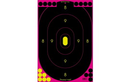 Birchwood Casey 34635 Shoot-N-C Silhouette Oval Oval Adhesive Paper 12" x 18" Black/Pink 5 Pack