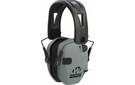 Walker's GWP-RSEMRH-BGY Razor Slim Electronic Muff 23 dB Over the Head Polymer Battleship Gray Ear Cups with Black Tacti-Grip Headband