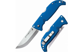 Cold Steel CS20NPG Finn Wolf 3.50" Folding Straight Back Plain Satin Polished AUS-8A SS Blade/Blue Griv-Ex Handle Includes Pocket Clip