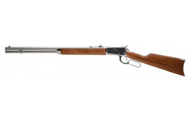 Rossi 923572493 357 Lever Action, 24" Octagonal barrel, 12 Round Capacity, Stainless Steel, Brazilian Hardwood
