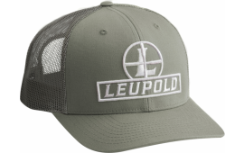 Leupold 178014 Reticle Trucker Hat Loden Green Adjustable Snapback OSFA Semi-Structured