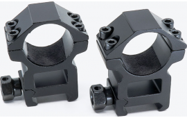 Riton Optics X1H Scope Ring Set  Picatinny/Weaver High 1" Tube Matte Black Aluminum