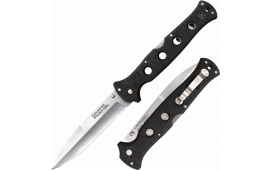 Cold Steel CS10AA Counter Point XL 6" Folding Spear Point Plain Satin AUS-10A SS Blade/Black Griv-Ex Handle Includes Pocket Clip