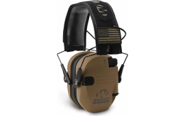 Walker's GWP-RSEMPAT-BB Razor Patriot Muff 23 dB Over the Head Polymer Battle Brown Ear Cups with Black Headband & White Logo