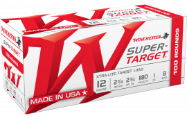 Winchester Ammo TRGTL128VP Super Target Xtra-Lite Target Load 12GA 2.75" 1oz #8 Shot Value Pk - 100sh Box
