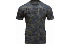Springfield Armory GEP7128S Vintage Camo Mens T-Shirt Camo Small Short Sleeve