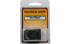 Pearce Grip PGM2.45 Grip Extension  made of Polymer with Texture Black Finish & 5/8" Gripping Surface for 45 ACP Springfield XD Mod.2