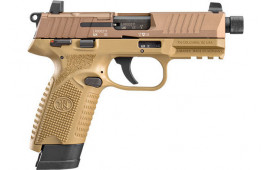 FN 66101006 502 Tactical 22 LR  4.60" Threaded Barrel 10+1 or 15+1 , Flat Dark Earth , Optics Ready