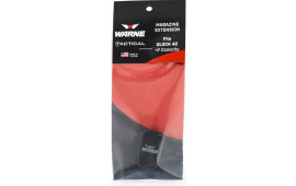 Warne MEG422BLK Magazine Extension  made of 6061-T6 Aluminum with Hardcoat Anodized Black Finish for Glock 42 Magazines (Adds 2rds)