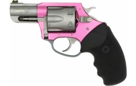 Charter Arms 53630 Boxer 6rd 2.20" Pink Aluminum Frame Stainless Steel Cylinder/Barrel with Black Rubber Grip Revolver