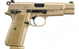 FN High Power Semi-Automatic 9x19mm Pistol, 4.7" Barrel, (2) 17 Round Magazines - FDE - 66-101069