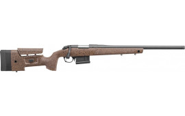 Bergara B14S359C B-14 HMR 6.5 PRC 3+1 24" Threaded Barrel, Graphite Black Cerakote, Black Speckled Brown Stock