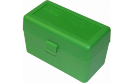 MTM Case-Gard RL-50-10 Ammo Box R-50 30-06 270 Cal Rifle Green Polypropylene 50rd