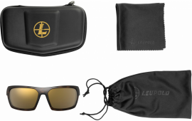 Leupold 179094 Packout Polycarbonate Bronze Mirror Lens Matte Tortoise Polyamide Wraparound Frame Includes Carrying Case, Bag, & Lens Cloth