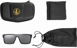 Leupold 179102 Becnara Polycarbonate Shadow Gray Flash Lens Matte Black/Gloss Black Polyamide Wraparound Frame Includes Carrying Case, Bag, & Lens Cloth