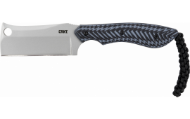CRKT 2398 S.P.E.C. 2.44" Fixed Cleaver Plain Bead Blasted 8Cr13MoV SS Blade G10 Black Textured Handle